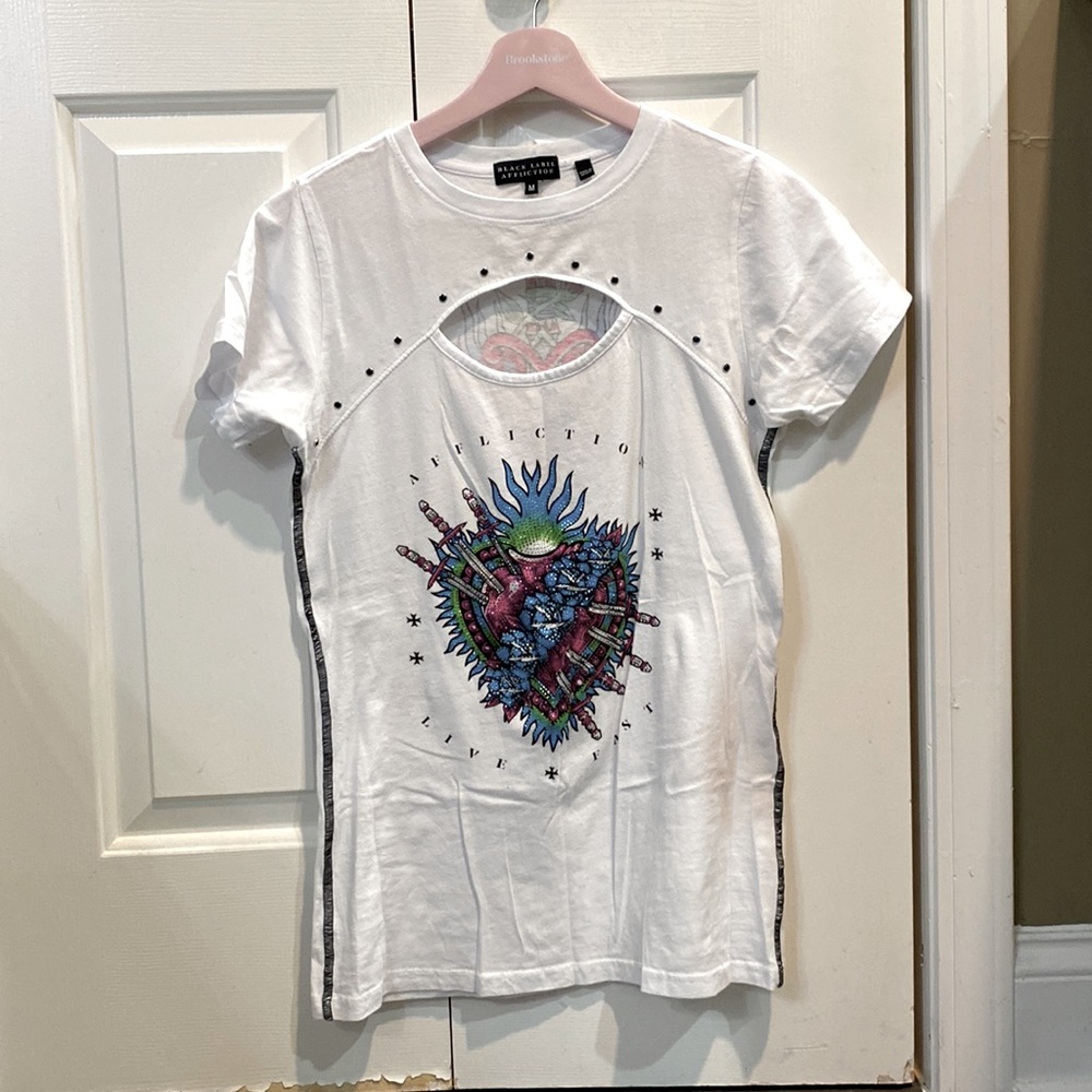 Black label affliction (M) size woman shirt use normal